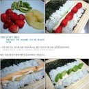 아름다운 삼색 과일 김초밥 만들기 이미지