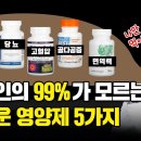 한국인 99%가 모르는 해외직구 당뇨, 고혈압, 콜레스테롤, 골다공증, 만성염증, 스트레스, 피로 영양제 5가지! 이미지