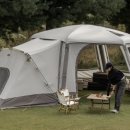 그늘막22 | 스타피쉬 에어텐트 리빙쉘 돔 쉘터 그늘막 스톤베이지 반자동이라 편함!