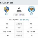 2022년 8월13일 (토) 울산현대 VS 대구FC 울산 문수 경기장 경기일정 이미지