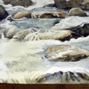 계곡수채화 이미지