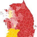 대한민국 전체가 뭔가에 씌였던 것 같던 2012년 18대 대선 지역별 투표 결과 이미지