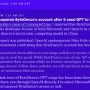 중국 ByteDance의 GPT 계정은 OpenAI 기술을 불법적으로 사용하여 자체 모델을 개발한 이유로 금지되었습니다. 이미지