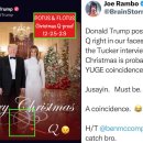 Q팀의 크리스마스 폭로 – 트럼프 대통령과 총사령관은 눈에 띄는 "Q"를 중앙에 배치하여 즐거운 크리스마스 진실을 조율했습니다. 이미지
