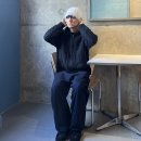 [999휴머니티] 후디 믹스 패턴 조직감이 포인트인 니트 후드집업 내돈내산 리뷰