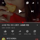 당시에 ASMR광고로 화제였던 리츠 과자광고 모델 이미지