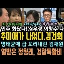 추미애가 나섰다 김건희 도망못간다 이미지