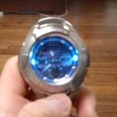 쥐샥프로그맨독개구리(던블랙벨베젤)GW-1121 (전파수신,태양열전지 디지털 아날로그 시계 풀메탈 )상세사진有 이미지
