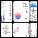 플러스펜 수채캘리 이미지