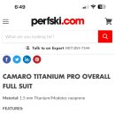 (판매완료)Camaro Titanium pro wetsuit 새제품 M size 이미지