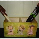 냅킨아트 연필꽂이 이미지