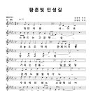 악보) 황혼빛 인생길 (작사 강정숙(초아강), 작곡 한동한, 편곡 유영환) 이미지