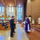 한국 천주교 성지순례 완주 축복장 수여 이미지