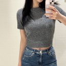 SIE 시에 에이미 에센셜 크롭 니트 그레이,파우더블루 실착후기