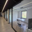 금곡동 주민센터 회의실 | 성남 분당 금곡동 시트지 시공 후기｜공간대여 회의실 그라데이션 센터패턴 + 레이저 정렬 시공 사례