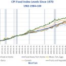미국 32개월 동안 매달 식품 가격의 평균 상승률은 0.6%입니다. 이미지