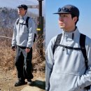 웰터익스페리먼트 맨투맨 더블 하프 집업 등산룩