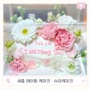 슈이케이크 | 세종 슈이케이크 생화 레터링 케이크 답프로포즈 성공!