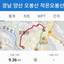 경남 양산 오봉산 작은오봉산 (동부마을버스정류소~삼전무지개A~임경대전망대~오봉산~작은오봉산~협성강변타운A~양산역) gpx [참고용] 이미지