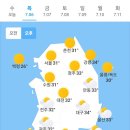 ＜오늘의 날씨 🌞☔️☃️＞ 2023년 7월 6일 목요일 이미지