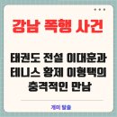 용인대 국가대표 태권도 | 강남 폭행 사건: 태권도 전설 이대훈과 테니스 황제 이형택의 충격적인 만남