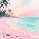 인도네시아 핑크 비치 (Pink Beach) – 세상에 단 7곳뿐인 분홍빛 바다 이미지