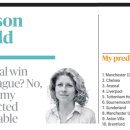 [알리슨 러드] 프리미어리그 최종 순위 예측 이미지