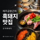 제주 공항 근처 맛집 오직흑돼지 직접 구워주는 흑돼지 전문점 내돈내산후기