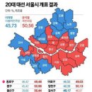 국회의원 재보궐선거 결과와 20대 대선 득표율의 관계 이미지