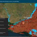 대화형 지도: 우크라이나 KHERSON의 홍수 시각화 이미지