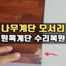 정왕오피스텔 | 나무계단수리 오피스텔 복층계단 모서리복원 강아지이갈이 파손
