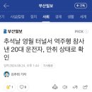 추석날 영월 터널서 역주행 참사 낸 20대 운전자, 만취 상태로 확인 이미지