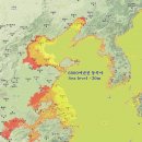 시대별 동아시아 해면 (Sea level) 변화도 이미지