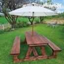 왕소나무집 | 펜션에 어울리는 야외 원목 테이블 설치!(가평 왕소나무집 유원지 납품 후기)