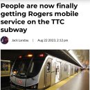 드디어 지하철에서 핸드폰이 터지는 캐나다 이미지