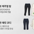 양지광택칼라매치 | 스트레이트 체형 카프리팬츠 상의 코디｜티셔츠·셔츠·재킷 매치 공식