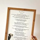 ♥[주문제작/손글씨/손그림]_신부친구 결혼식 축사 캘리그라피 액자 /오래도록 간직되는 특별한 선물