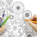 캘리그라피 컬러링 이미지