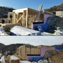 [빌더하우스] 충남 아산 전원주택 40평형 경량목조주택 현장 소식-2번째(스터드 및 2층 장선) 이미지