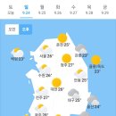 오늘의 날씨 🌞☔️☃️. 2023년 9월 24일 일요일 이미지