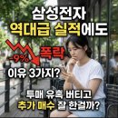 삼성전자 역대급 실적에도 -9% 폭락 이유 3가지, 투매 유혹 버티고 추가 매수 잘 한걸까?