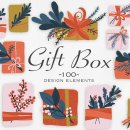 gift box design elements 이미지