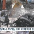 사고 운전자가 급발진 주장중인 오늘 부산 팔도시장 할머니, 손녀 사망사고.cctv 이미지