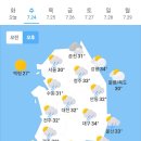 7월 24일 수요일 날씨 이미지