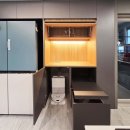 신덕계로 | 양산 김치냉장고장 홈카페장으로 리폼한 시공 후기(로봇청소기장,언더레일 밥솥장)