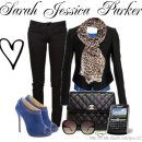 ☞‥[코디] Stella McCartney Short Fitted Blazer &amp; Topshop Leopard Scarf 이미지