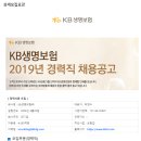 [KB생명보험] 2019년 경력직 채용공고(~1/16) 이미지