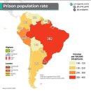남미 국가들 수감률 이미지