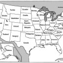 흥미로운 미국 지도 (각 주별 경제력 기준) 이미지