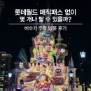 드림게임월드 | 롯데월드 자유이용권 매직패스 없이 주말 방문 후기